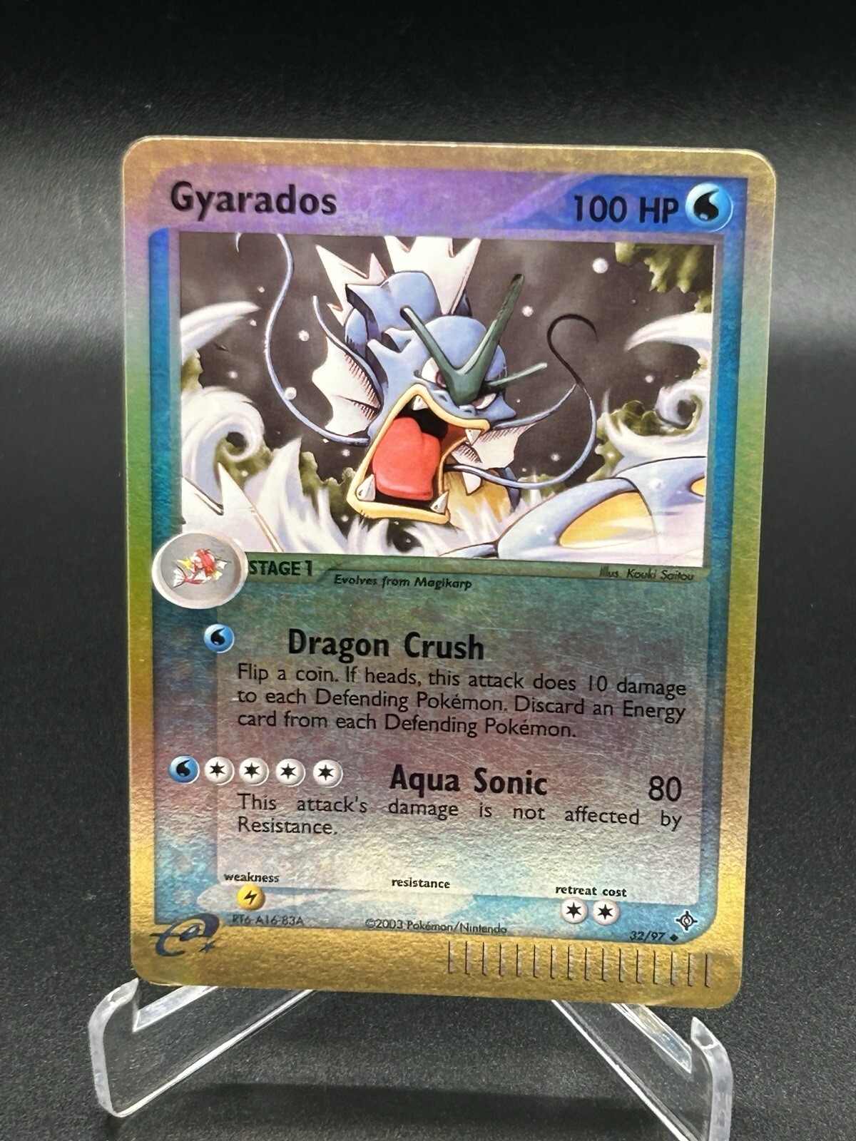 Gyarados Reverse Holo 32/97 EX Dragon Pokemon Card 2003 LP