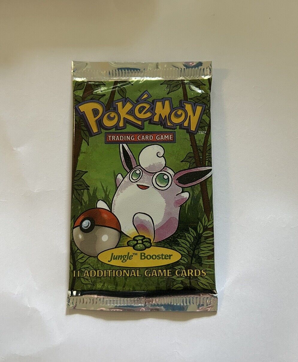 1999 Pokemon Jungle Unlimited Factory Sealed Booster Pack - Wigglytuff