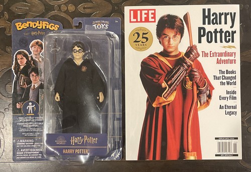 BendyFigs Wizarding World: Harry Potter 7" Figur mit Display + LIFE 25 Years Mag - Bild 1 von 6