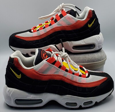 Nike Air Max 95 Essential Men's Size 6 Black Crimson Yellow AT9865-101 NEW