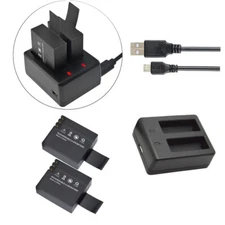2x Sj4000 Rechargeable Action Camera Battery +Charger for SJCAM Sport DV Camera