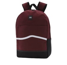 VANS Construct Skool Backpack Red Black Laptop Bag Unisex Port Royal VN0A5FHW4QU