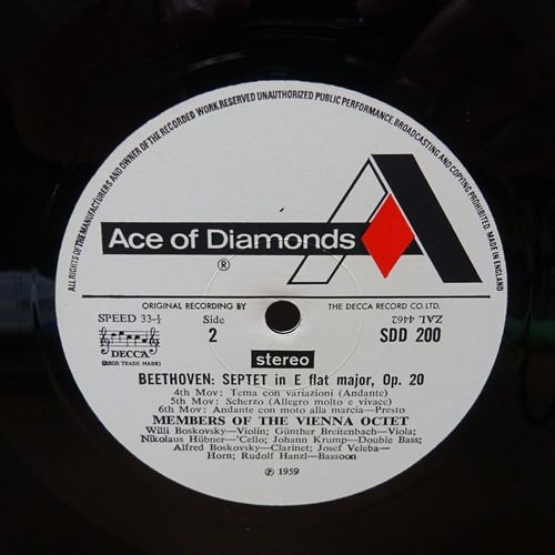 SDD 200 BEETHOVEN Septet in E MEMBERS OF VIENNA OCTET AOD STEREO LP EX+ - Picture 4 of 4