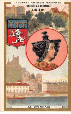 Chromos.AM14664.6x9 cm approx.Chocolate Debauve and Welsh.Old provinces