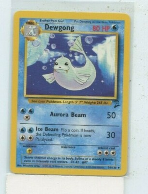 1995 dewgong pokemon card value Dewgong 36/130 Pokemon G1 - Base Set