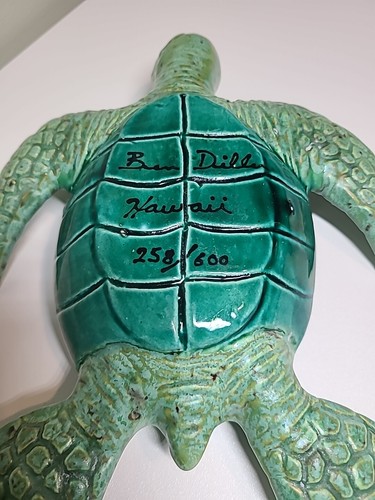 PIATTO CERAMICA TARTARUGA HAWAIANA NUMERATO LE 258/600 ARTISTA BEN DILLER 2006 - Foto 7 di 9