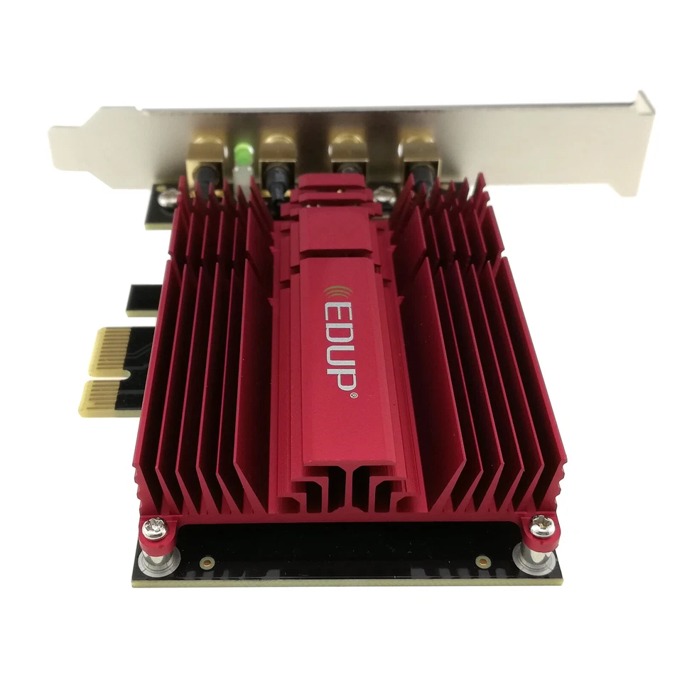 Desktop PCIe WiFi Card Dual Band Wireless Network Adapter 2.4G 5GHz 4 Antenna - Image 2 of 4