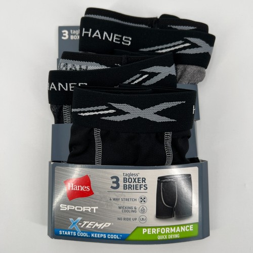 Hanes Youth Boy's Tagless Boxer Briefs Performance Underwear S/6-8 Quick Dry 3pk - Picture 2 of 7