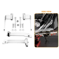 Forward 2" Outward 1" Driver Floorboard Relocation Brackets for Harley FLT FLH