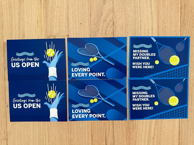 USオープンテニス AMEX記念カード 6 Pack 2025 US Open American Express AMEX Tennis Postcard | eBay