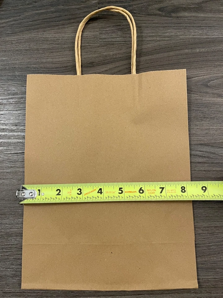 Kraft Paper Bag Party Shopping Gift Bags Retail Merchandise with Handles - Image 2 of 4