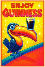 Guinness Beer AD Aluminum Retro Remake Sign Alcohol 12x8in Vintage Mancave 99