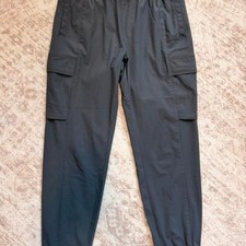 Vrst Men's Black and Grey Trousers