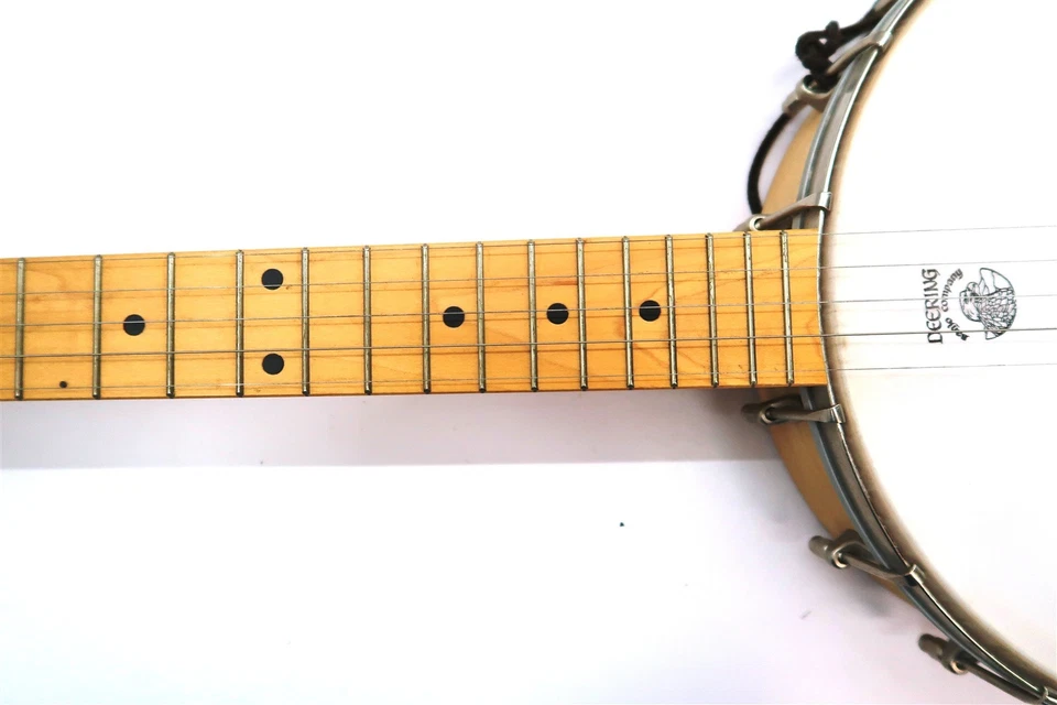 DEERING GOODTIME Banjo 5 String Open Back Blonde Maple with Stand & Dunlop Capo - Image 4 of 4
