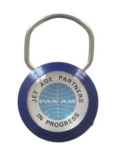 Vintage Pan Am and Allegheny Air Plastic Keychain Jet Age Partners In Progress