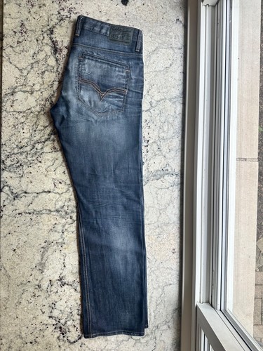 Buffalo David Britton Six-X Slim Straight Leg Stretch 32x30 Distressed Jeans - Picture 2 of 8