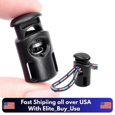 10 PCS Plastic Spring Cord Locks for Drawstring, Paracord Toggle Stopper Clasp E