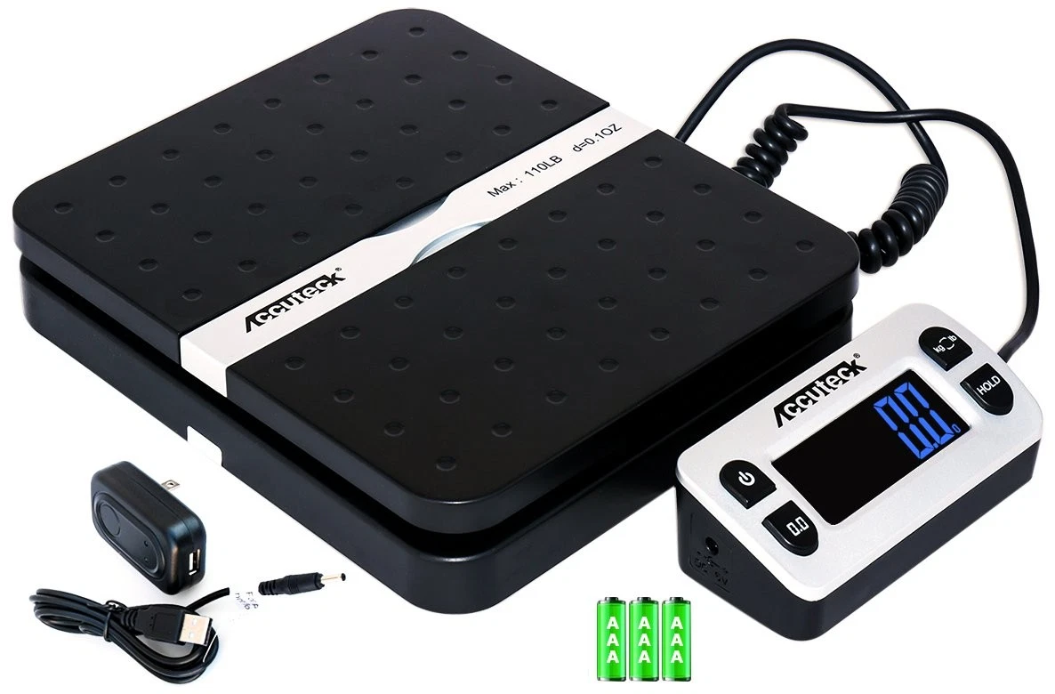 ACCUTECK ShipPro 110lbs x 0.1 oz. Digital Shipping Postal 1 Pack, Black