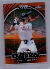 Trent Caraway 2025 Leaf Baseball Nation 1/1 Pre Production Proof