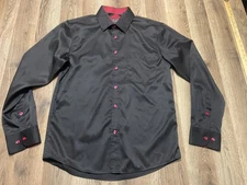 Flex Luxury Shirt, Men's Size Small, Black, Long Sleeve, Button Up Shirt