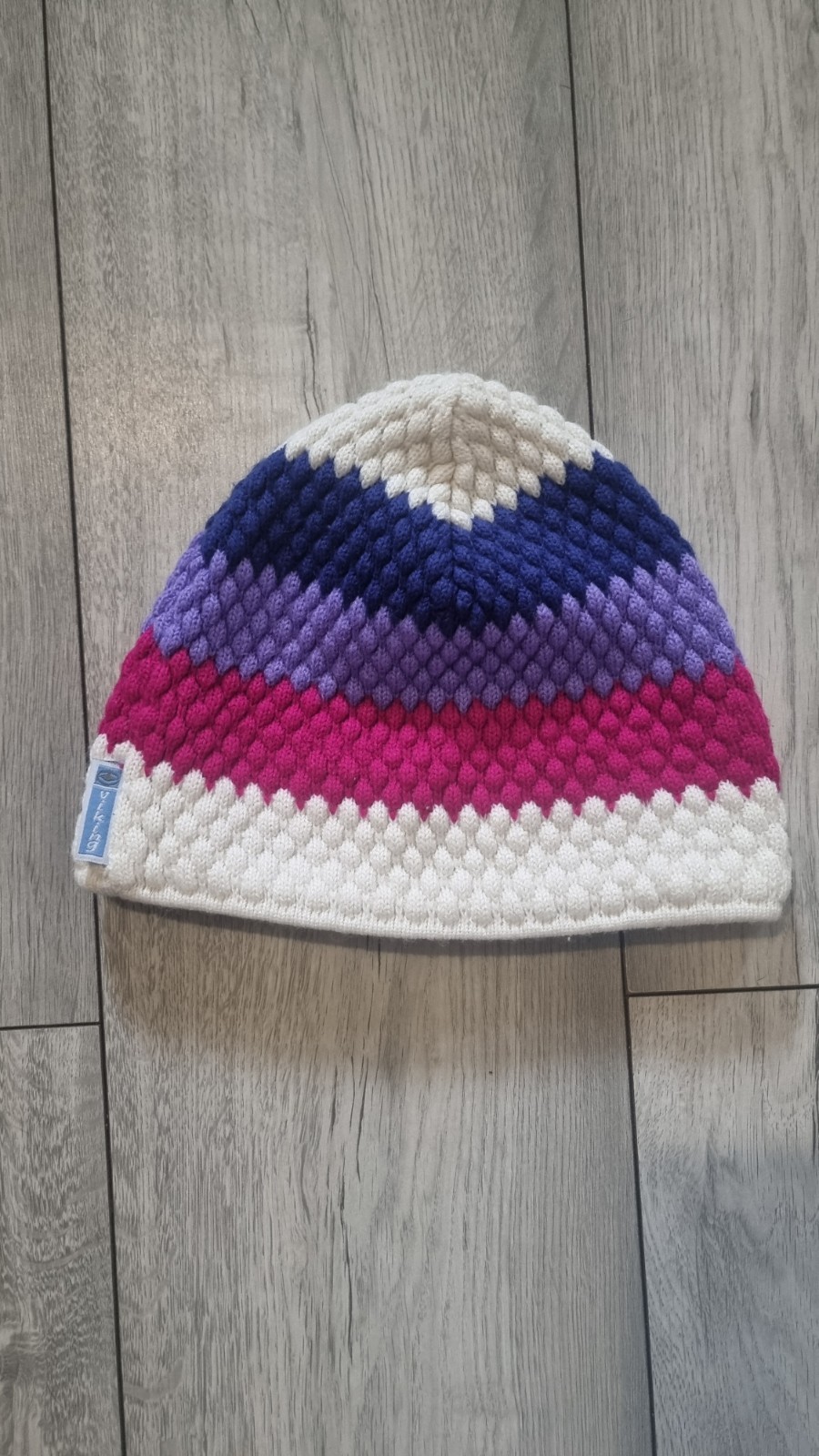 Viking Womens Beanie Hat One Size Pink Purple Blue Cream Fleece Lined Ski Winter image 6