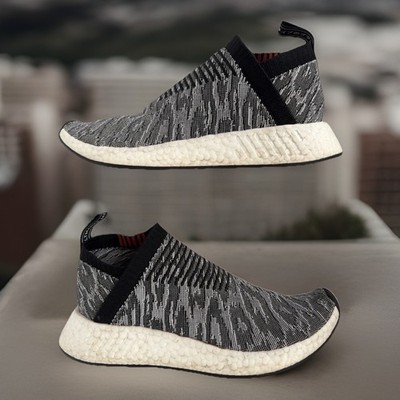 adidas NMD_CS2 Primeknit Glitch Grey BZ0515 Men s Size 9 Running Slip Sneakers