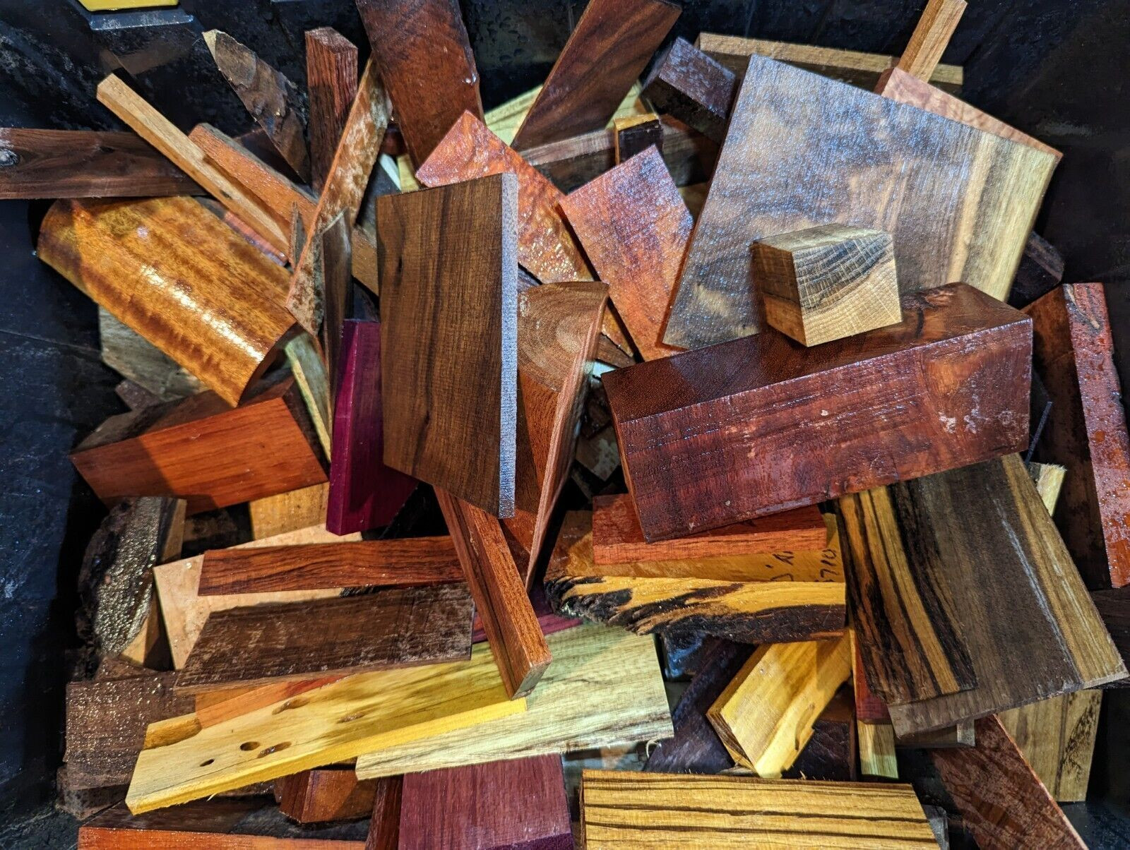 Craft Wood Scrap Box for Jewelry Making - Assorted Wood Pieces