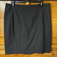 Express Professional Black Pencil Skirt Lined Stretch Career Workwear Classic