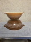 2 Vintage Pyrex Woodland Design Cinderella Mixing Bowls Model 444, 443
