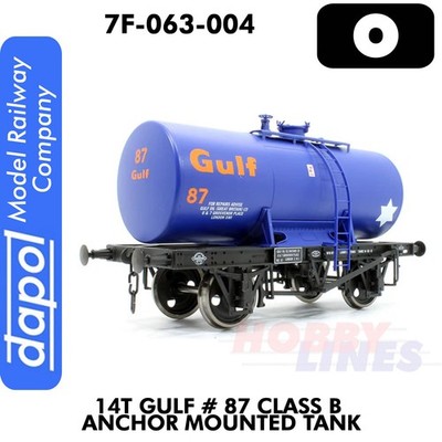 Class B Anker Mounted Tank Gulf 87 Wagon 1:43,5 Spur O Dapol 7F-063-004