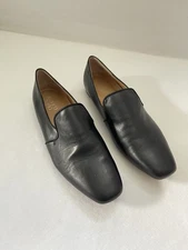 Franco Sarto Germina 10 Womens Loafers Black Leather Casual Shoes Flats