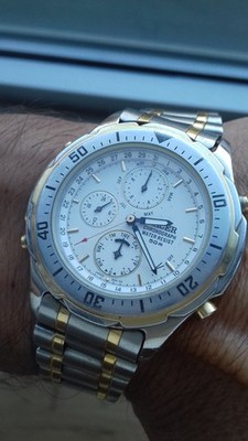 Racer-Orient W500004-04 CHRONOGRAPH ALARM WATCH VINTAGE MONTRE UHR JAPAN RELOJ