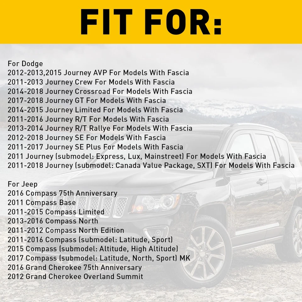 2X LEFT & RIGHT SIDE REAR BUMPER LIGHT REFLECTOR FOR DODGE JOURNEY JEEP COMPASS - Imagem 2 de 4