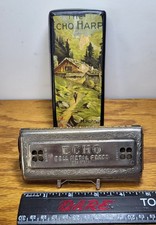 Vintage The Echo Harp Harmonica M. Hohner 1896 Germany Keys of C G Double Side