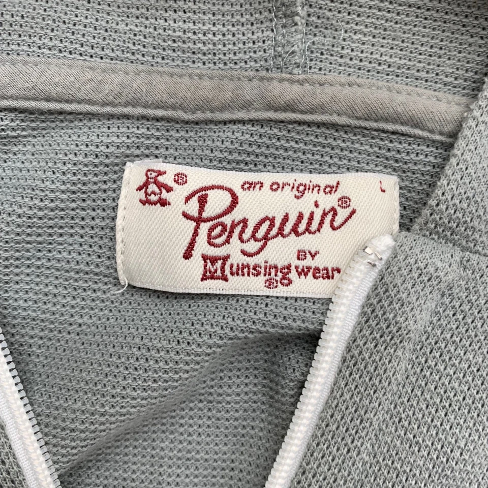 Penguin Munsing Wear Hombres Gris Cremallera Completa Sudadera con Capucha Sudadera con Capucha Talla L Foto 2 de 4