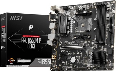 MSI PRO B550M-P GEN3 Mainboard AMD Ryzen B550 Sockel AM4 Micro µATX DDR4 M.2 USB