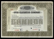 Otis Elevator Company. Stock Certificate.
