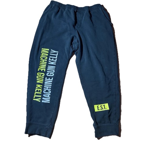Machine Gun Kelly Sweatpants Mens Large Black Death Mgk Hotel Tickets Joggers