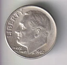 1962-D ROOSEVELT DIME 10¢ DENVER 90% SILVER COIN UNITED STATES MINT