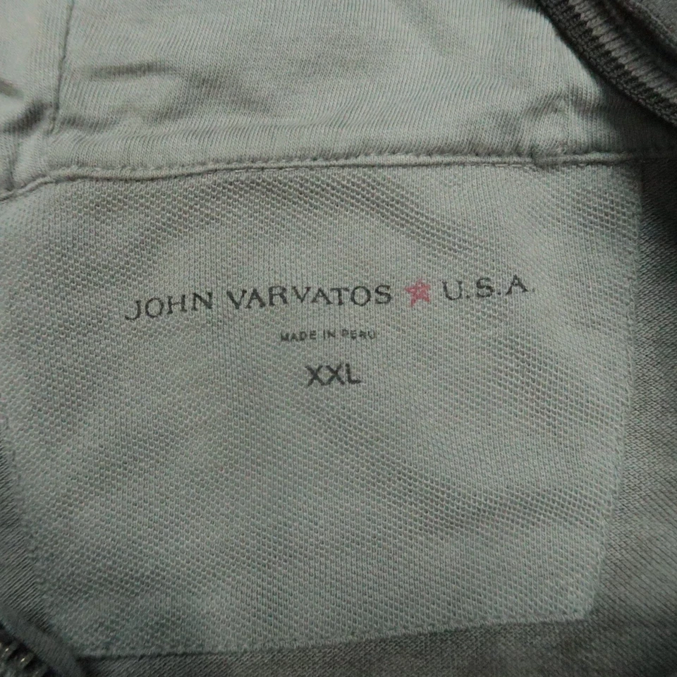 John Varvatos Sudadera con Capucha Para Hombres XXL Gris Cremallera Completa Bolsillos Chaqueta Manga Larga 2XL Foto 3 de 4