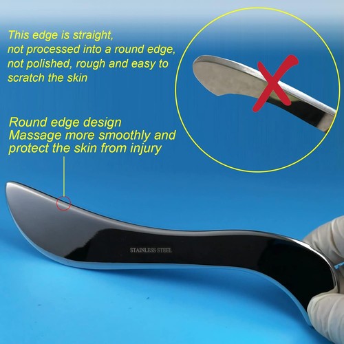 Stainless Steel Gua Sha Muscle Scraper – IASTM Soft Tissue Massage Tool - Picture 7 of 11