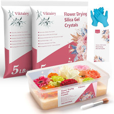10 LBS Silica Gel Flower Drying Crystals, Reusable Color Indicating Flower Dryin