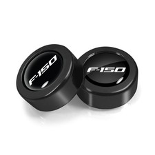 Ford F-150 In Black On Black License Plate Frame Screw Covers