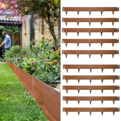 5X Rasenkante Rasenkantenband Corten-Rost Metall Beeteinfassung Beetumrandung DE