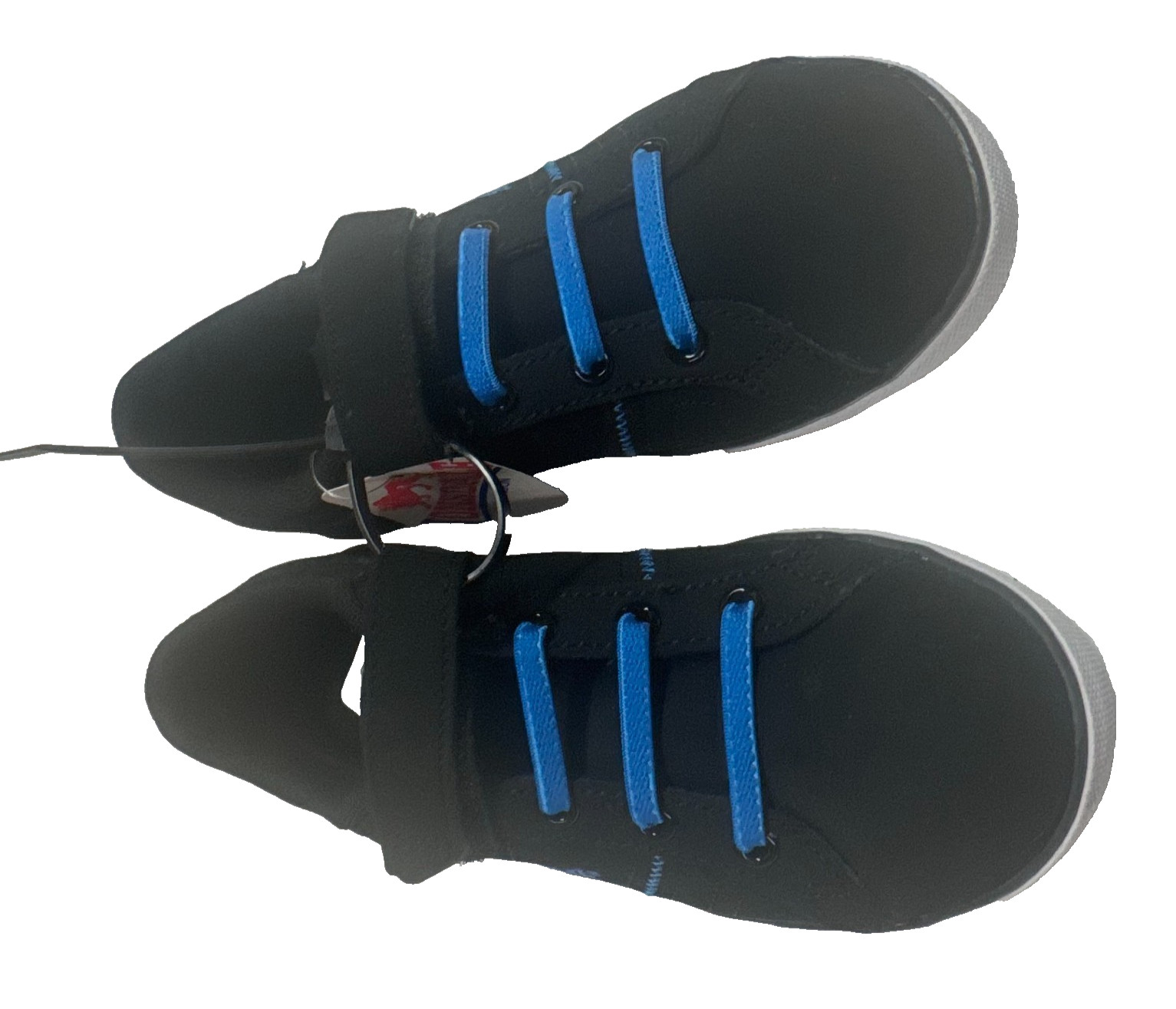Lonsdale Kids Trainers C12 Black Blue Strap School Shoes image 2