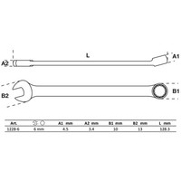 BGS Maul-RingschlüSsel Extra Lang SW 6 Mm - 1228-6
