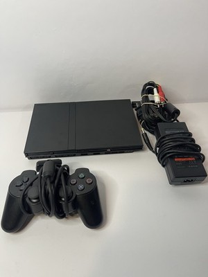 Sony PlayStation 2 PS2 Slim SCPH-79001 Console System Bundle - READ DESCRIPTION