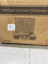 Turntable Vinyl Record Player 3-Speed Suitcase Portable Belt-Driven Record Playe