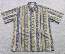 Vintage Pierre Cardin Hawaiian Button Up Shirt Mens Medium Floral Short Sleeve