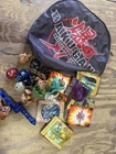 Bakugan Lot Vintage Figures Mixed Factions Geogan Cards Holographic Zip Case